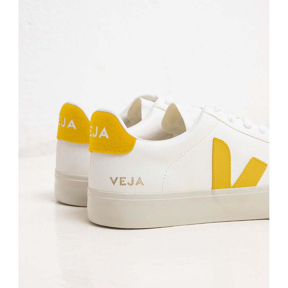 Veja CAMPO CHROMEFREE Low Tops Sneakers Panske White/Yellow | SK 298QMA